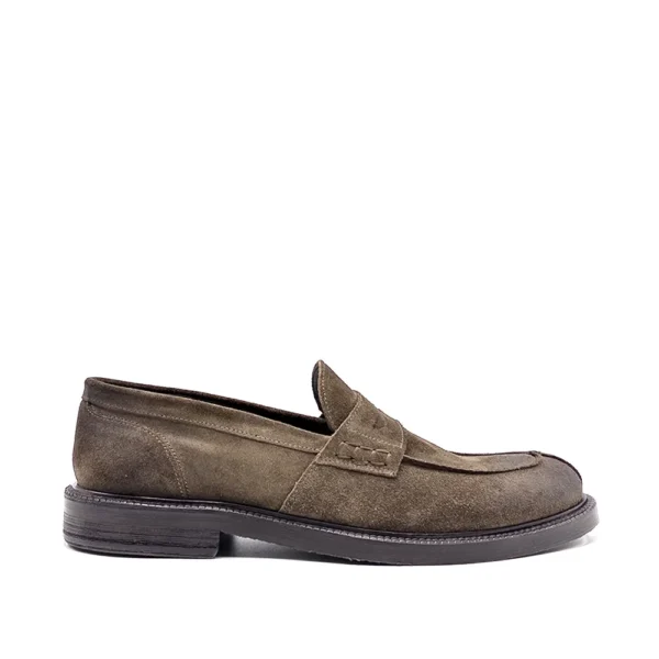 washed suede loafers