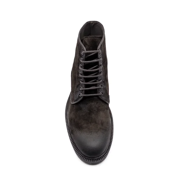 washed suede lace-up boots